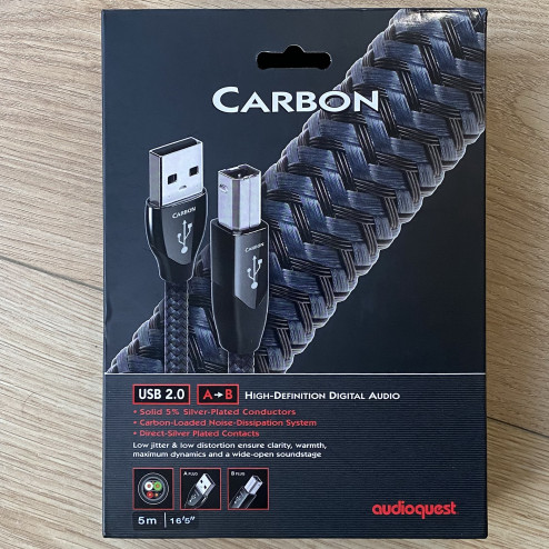 Audioquest Carbon 5m. USB 2.0  A-B* (*PRE-OWNED)