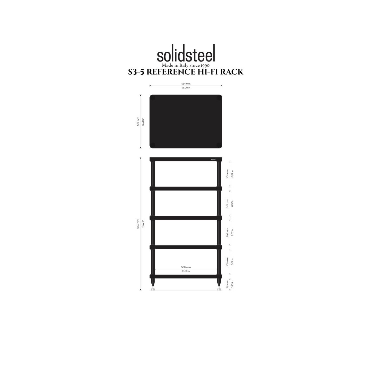 Solid Steel 3-5 Black