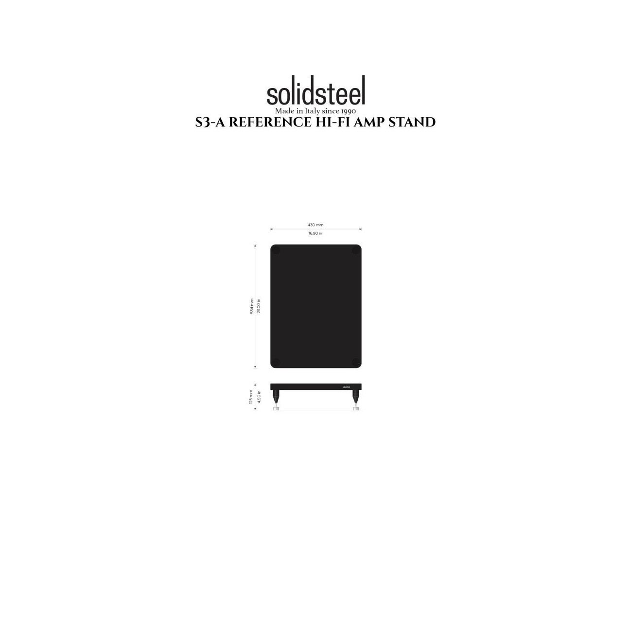 Solid Steel S3-A Amp Stand Black