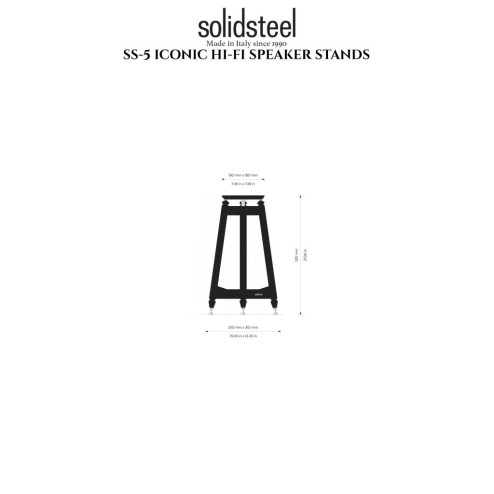 SolidSteel SS-5 Speaker Stand Black