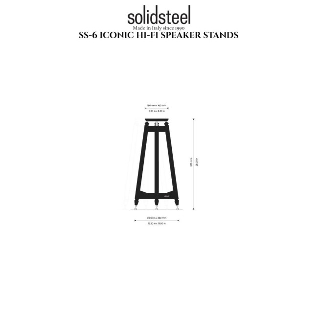 SolidSteel SS-6 Speaker Stand Black