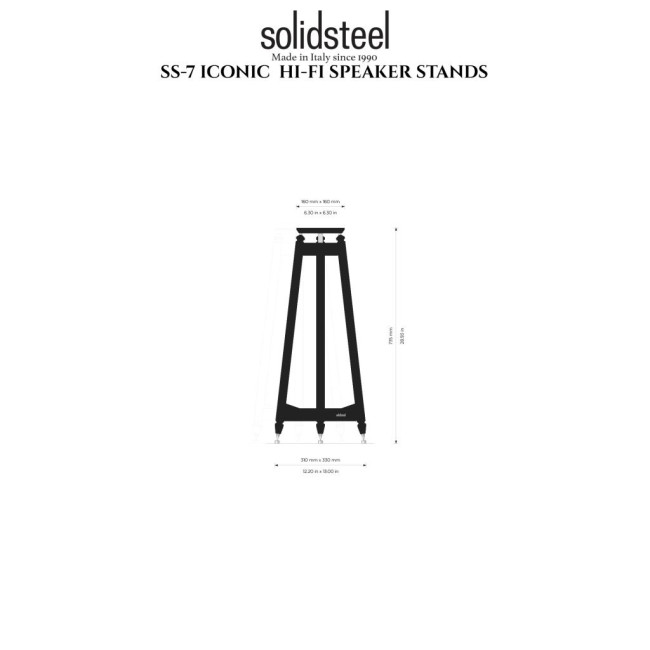 SolidSteel SS-7 Speaker Stand Black