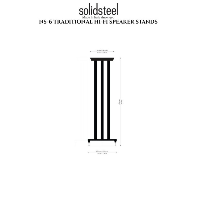 SolidSteel NS-6 Speaker Stand Black
