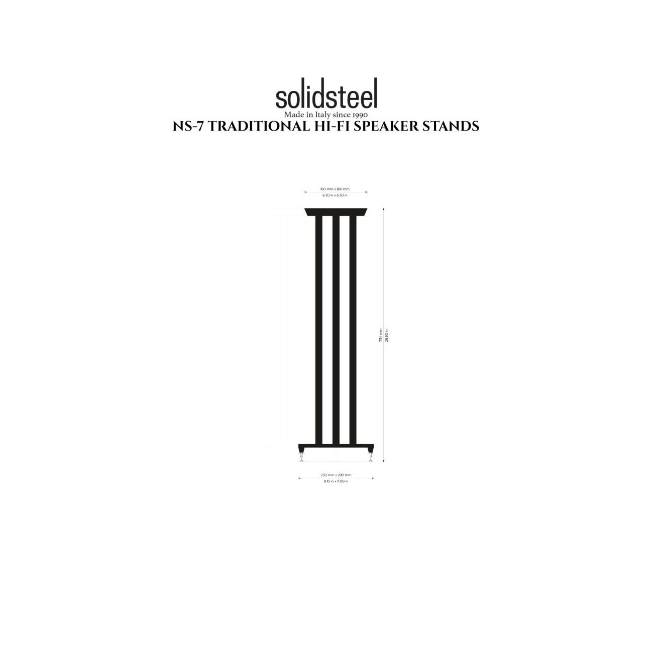 SolidSteel NS-7 Speaker Stand Black