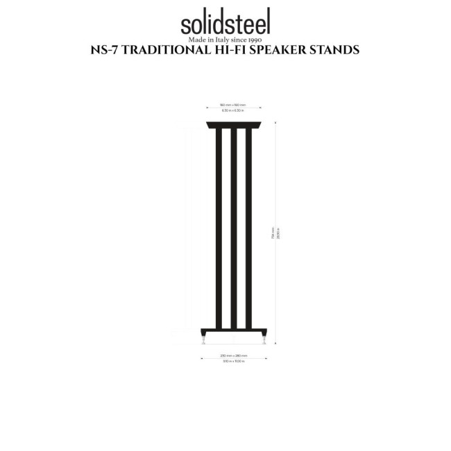 SolidSteel NS-7 Speaker Stand Black