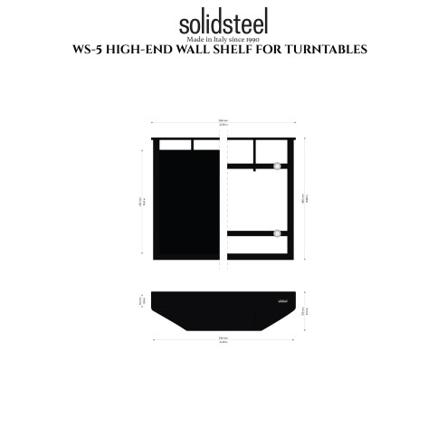 Solid Steel WS-5 High-End Wall-Shelf for Turntables