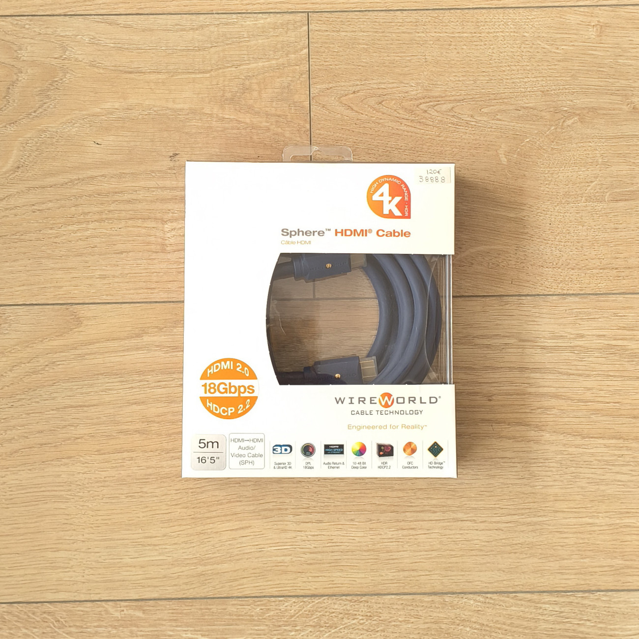 Wireworld USA Sphere 4K HDMI 2.0 Cable 5m* (*NEW, SEALED)