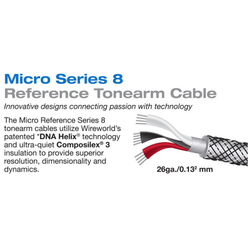 Wireworld Micro-Silver Eclipse 8 Tonearm SET DIN-to-RCA 1,5m* (*NEW, SEALED)