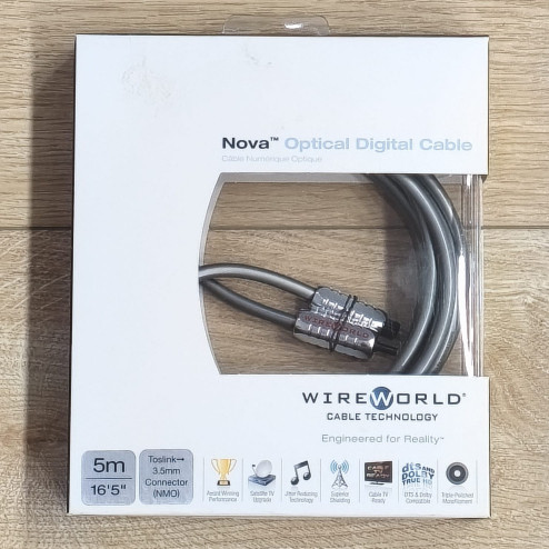 Wireworld USA Nova Optical Digital Cable TOSLINK to 3,5mm Optical Jack 5m* (*NEW, SEALED)