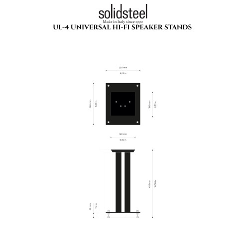 SolidSteel UL-4 Speaker Stand Black